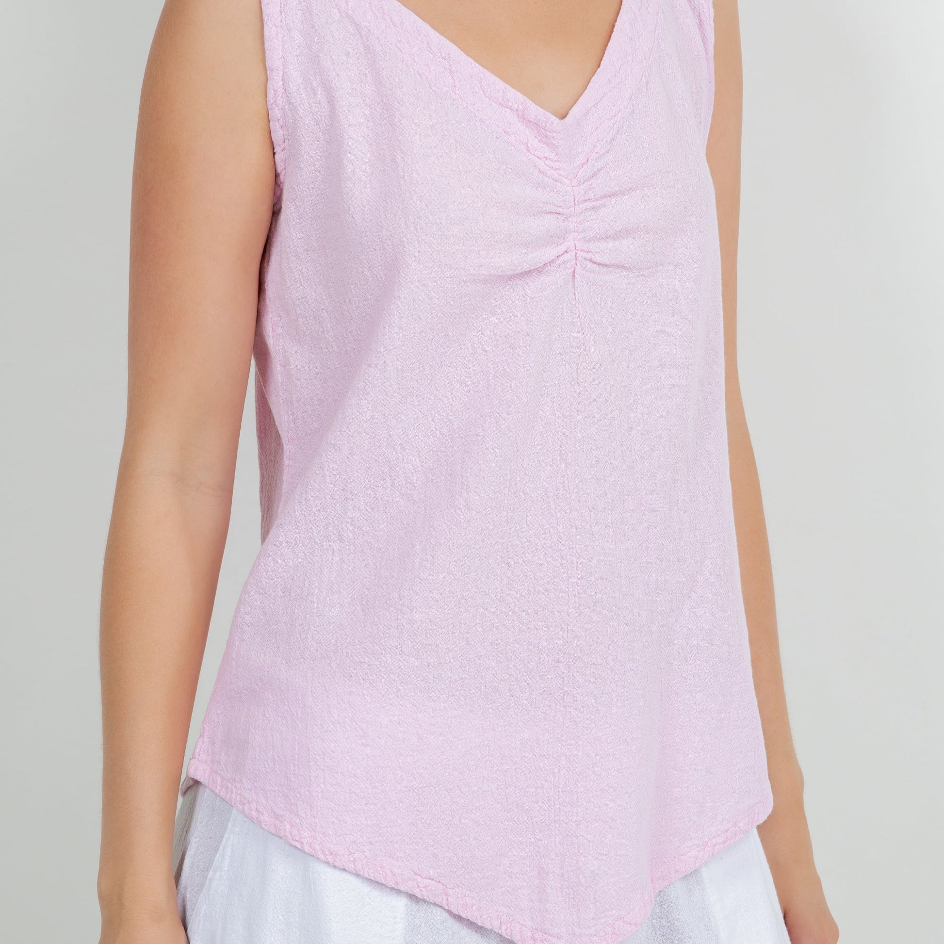Women's 100% Cotton Gauze Dominica Tank Top in S/M view 3 - Women Top 100 Clothing Brands In Usa