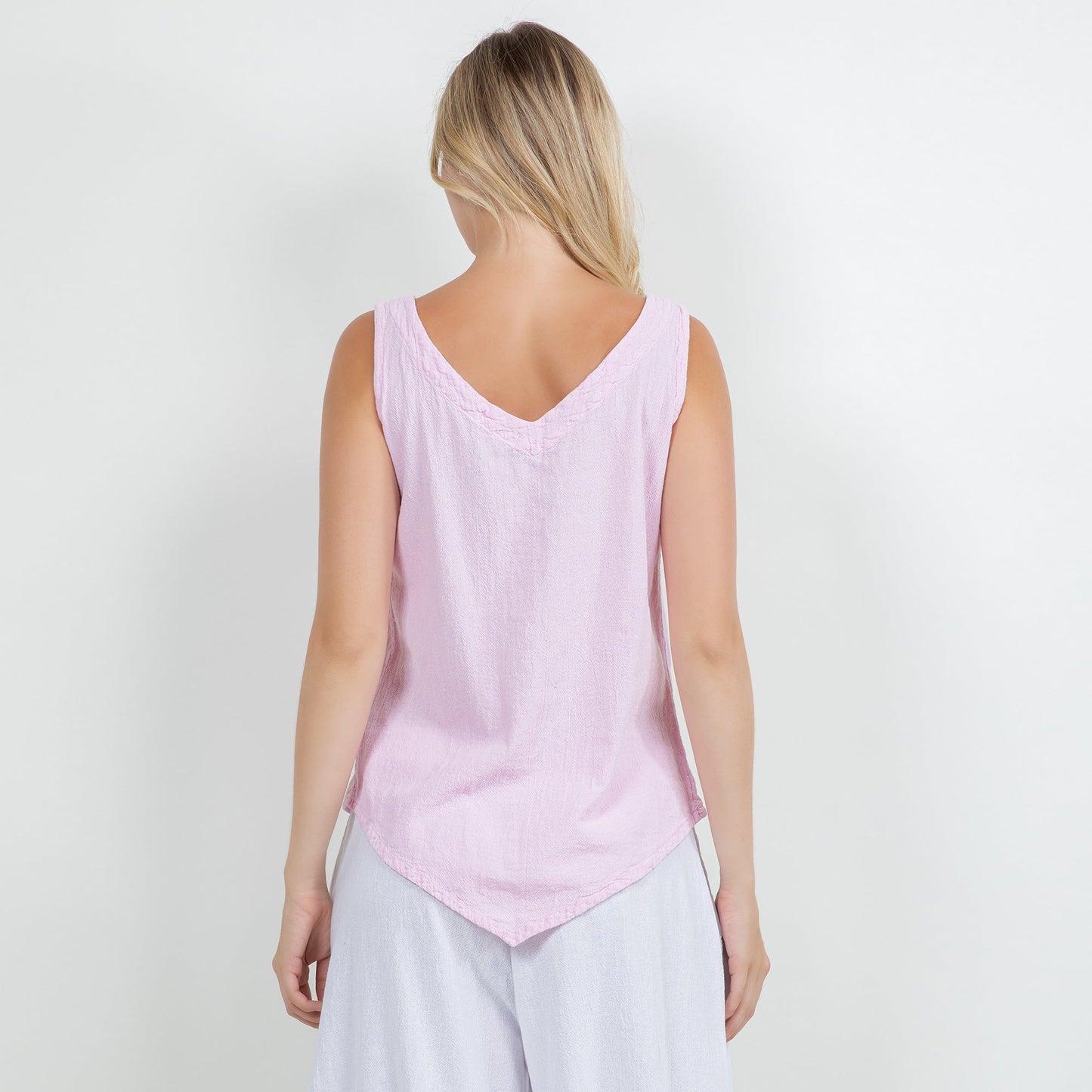 Women's 100% Cotton Gauze Dominica Tank Top in S/M view 5 - Women Top 100 Clothing Brands In Usa
