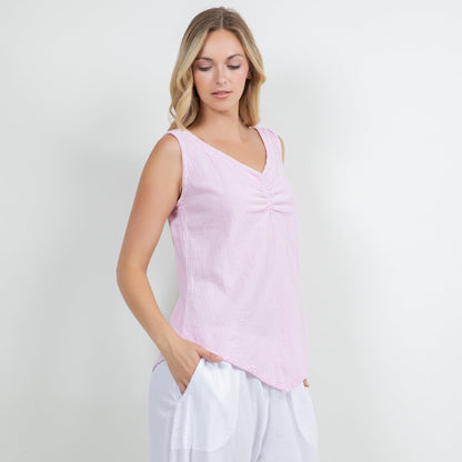 Women's 100% Cotton Gauze Dominica Tank Top in S/M view 6 - Women Top 100 Clothing Brands In Usa