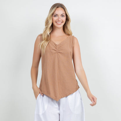 Women's 100% Cotton Gauze Dominica Tank Top in S/M view 7 - Women Top 100 Clothing Brands In Usa