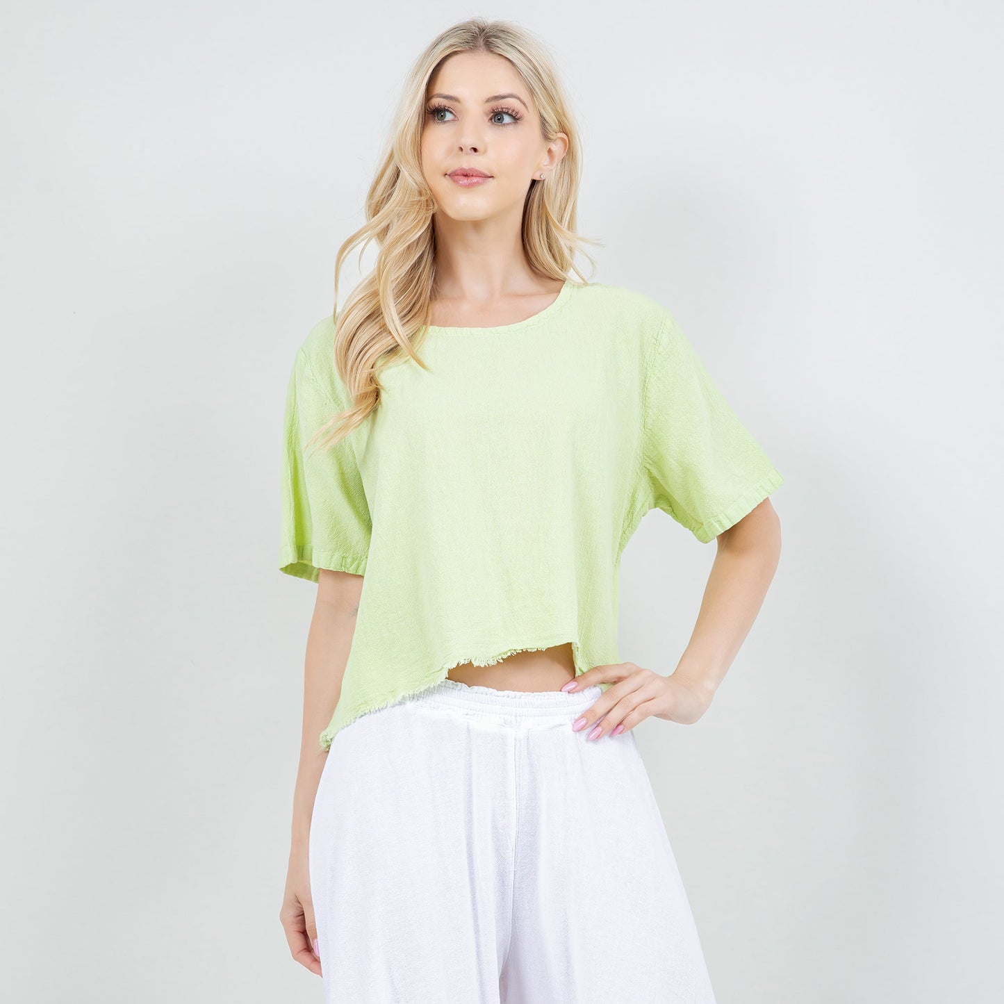 Women's 100% Cotton Gauze Heidi Top in Iron/Size OSFM view 9 - Women Top 100 Clothing Brands In Usa