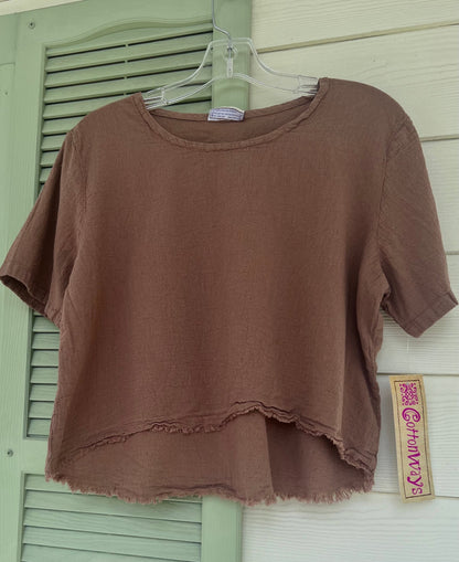 Women's 100% Cotton Gauze Heidi Top in Olive/Size OSFM view 15 - Women Top 100 Clothing Brands In Usa