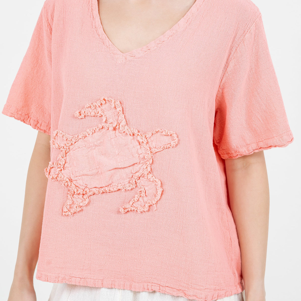 Women's 100% Cotton Gauze Turtle Top - MeeeShop Women's Fashion