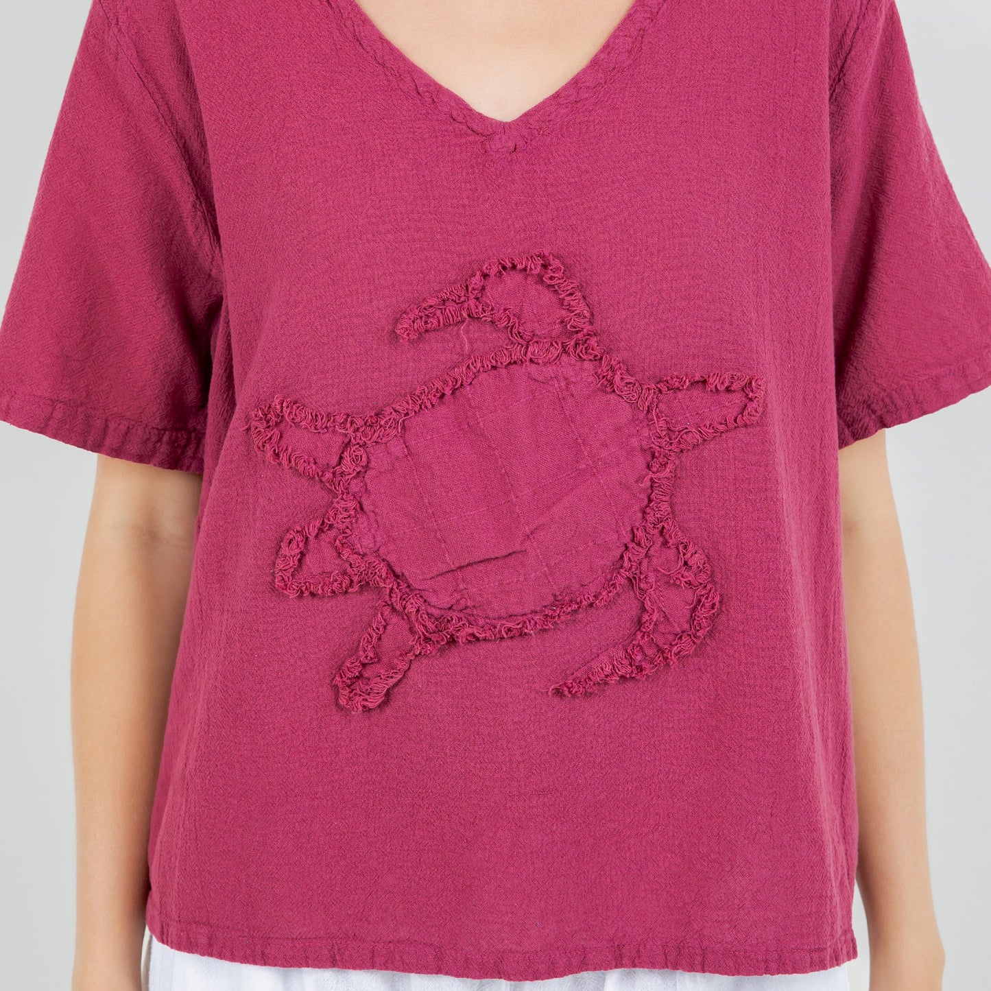 Women's 100% Cotton Gauze Turtle Top in Black view 4 - Women Top 100 Clothing Brands In Usa