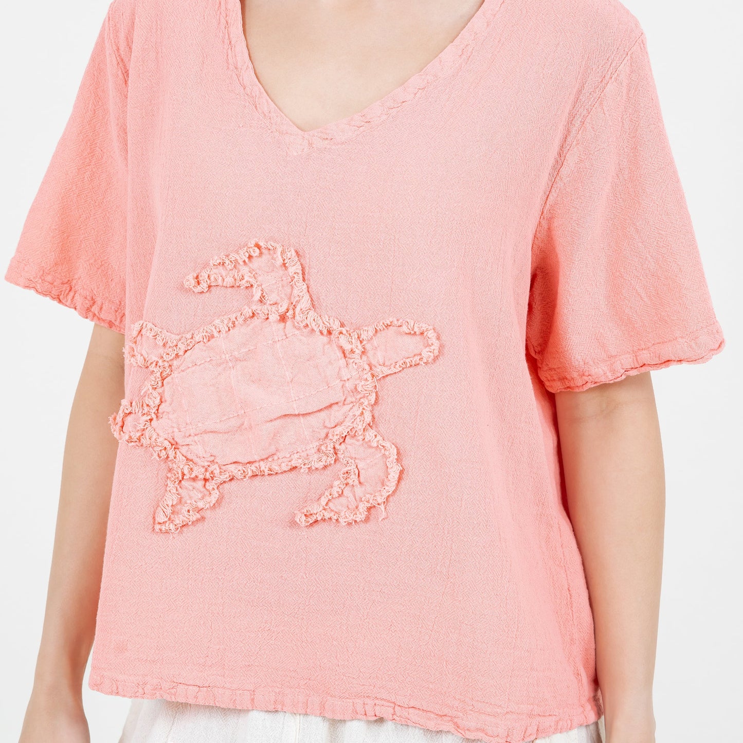 Women's 100% Cotton Gauze Turtle Top in Eggplant view 10 - Women Top 100 Clothing Brands In Usa