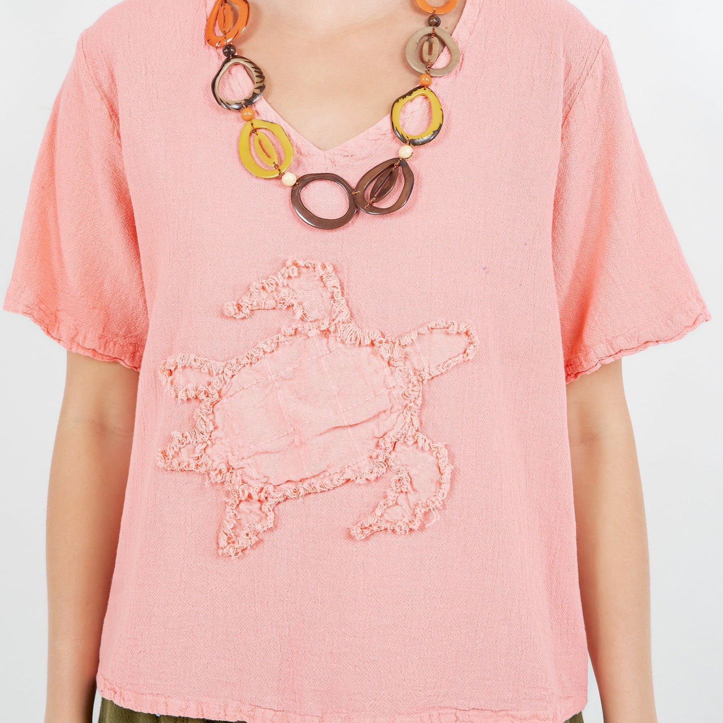 Women's 100% Cotton Gauze Turtle Top in Indigo view 13 - Women Top 100 Clothing Brands In Usa