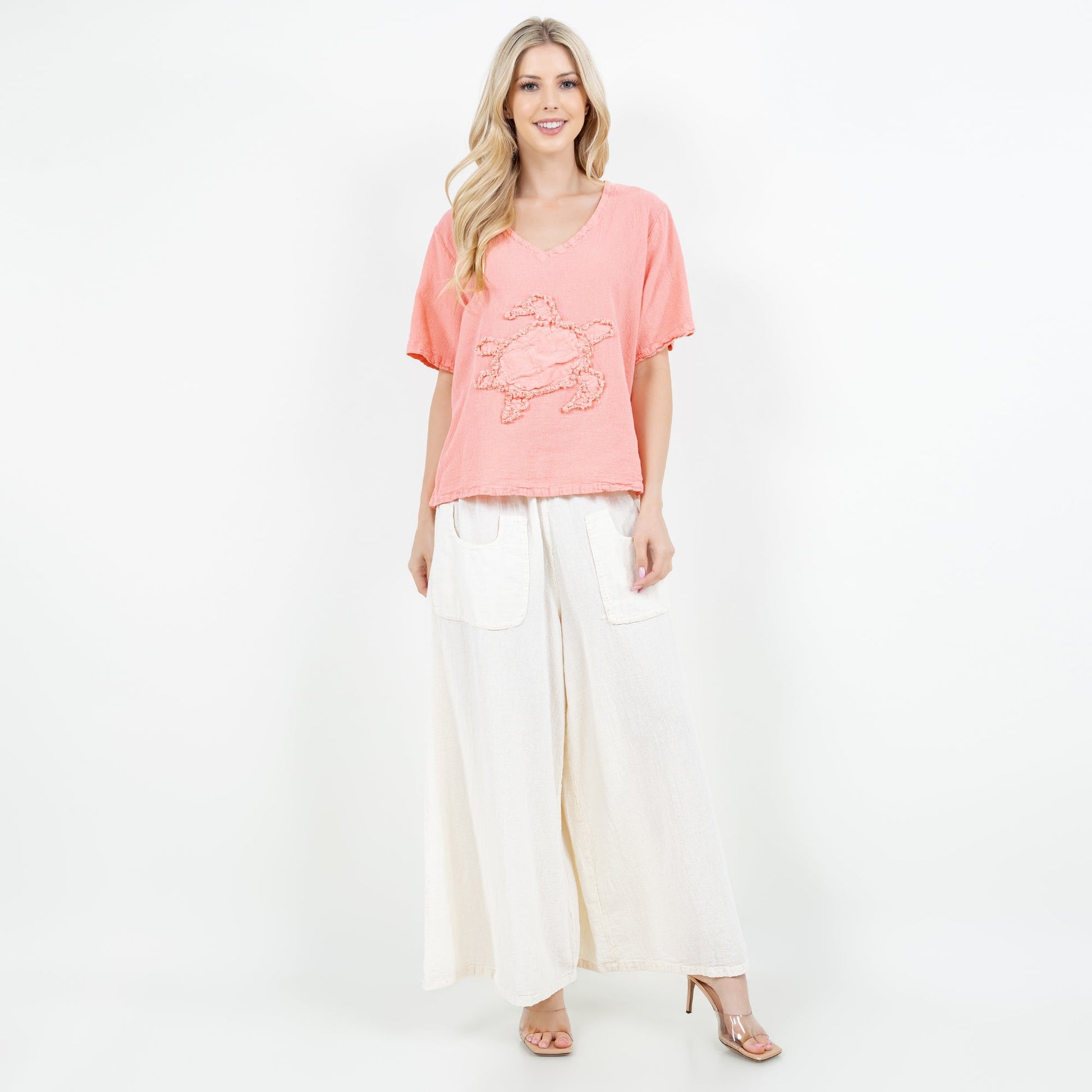 Women's 100% Cotton Gauze Turtle Top in Iron view 14 - Women Top 100 Clothing Brands In Usa