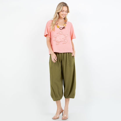 Women's 100% Cotton Gauze Turtle Top in Lilac Frost view 17 - Women Top 100 Clothing Brands In Usa