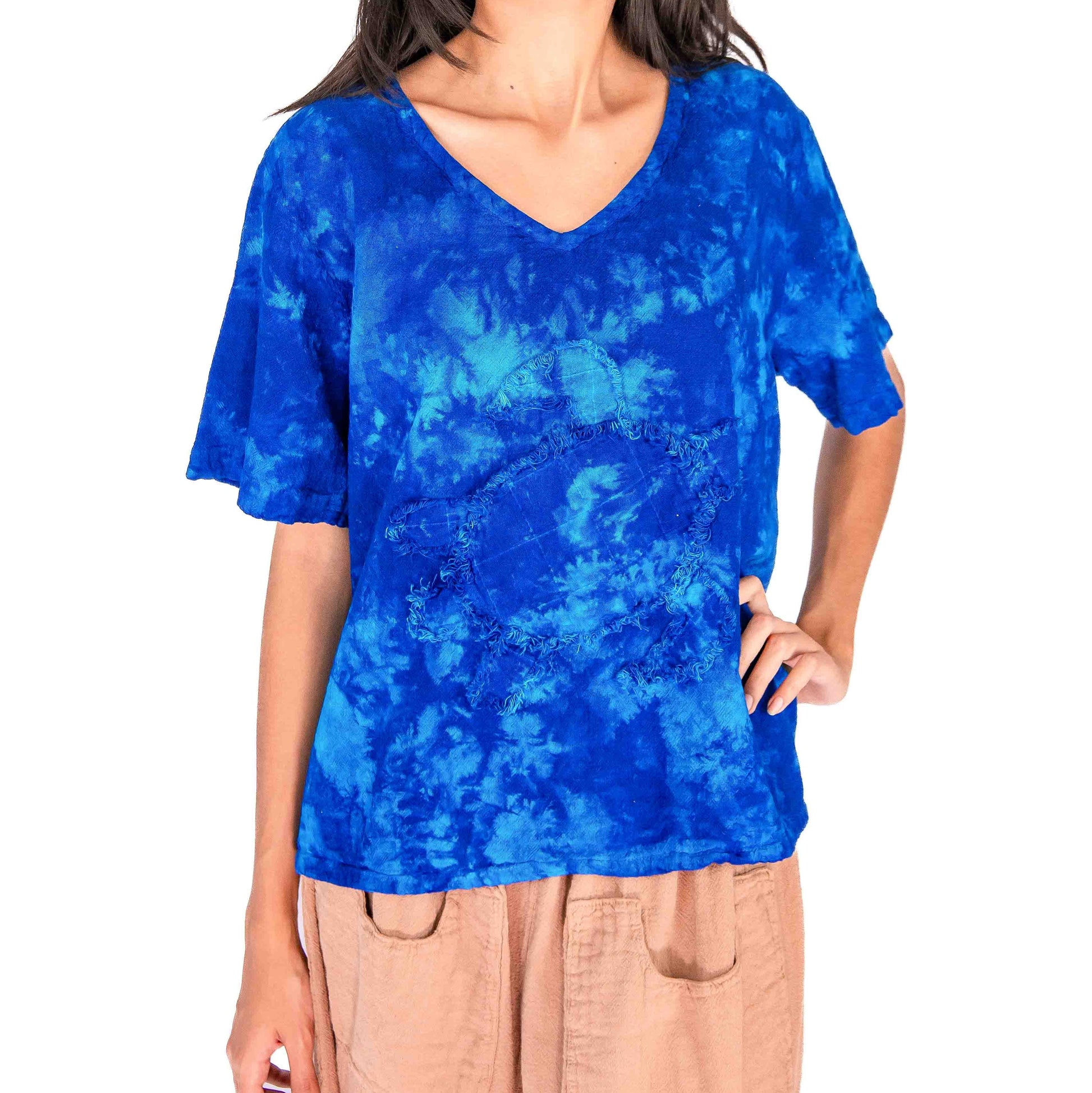 Women's 100% Cotton Gauze Turtle Top in Peach Pink view 22 - Women Top 100 Clothing Brands In Usa