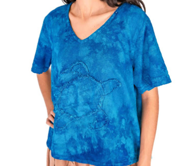 Women's 100% Cotton Gauze Turtle Top in Peacock view 23 - Women Top 100 Clothing Brands In Usa