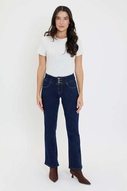 Women's 3-button Premium Stretch Bootcut Jeans view 14 - Comfort Stretch - Women'S Button Jeans (bottom)