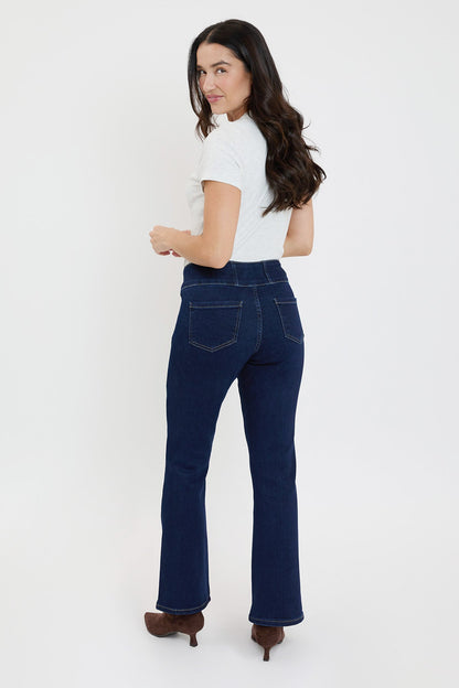 Women's 3-button Premium Stretch Bootcut Jeans view 16 - Comfort Stretch - Women'S Button Jeans (bottom)