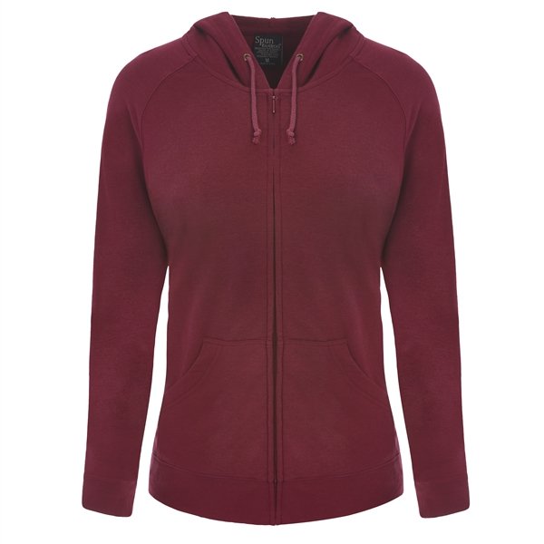 Women's Bamboo French Terry Zip Hooded Sweatshirt in Small view 11 - Womens Bamboo Shirt (top)
