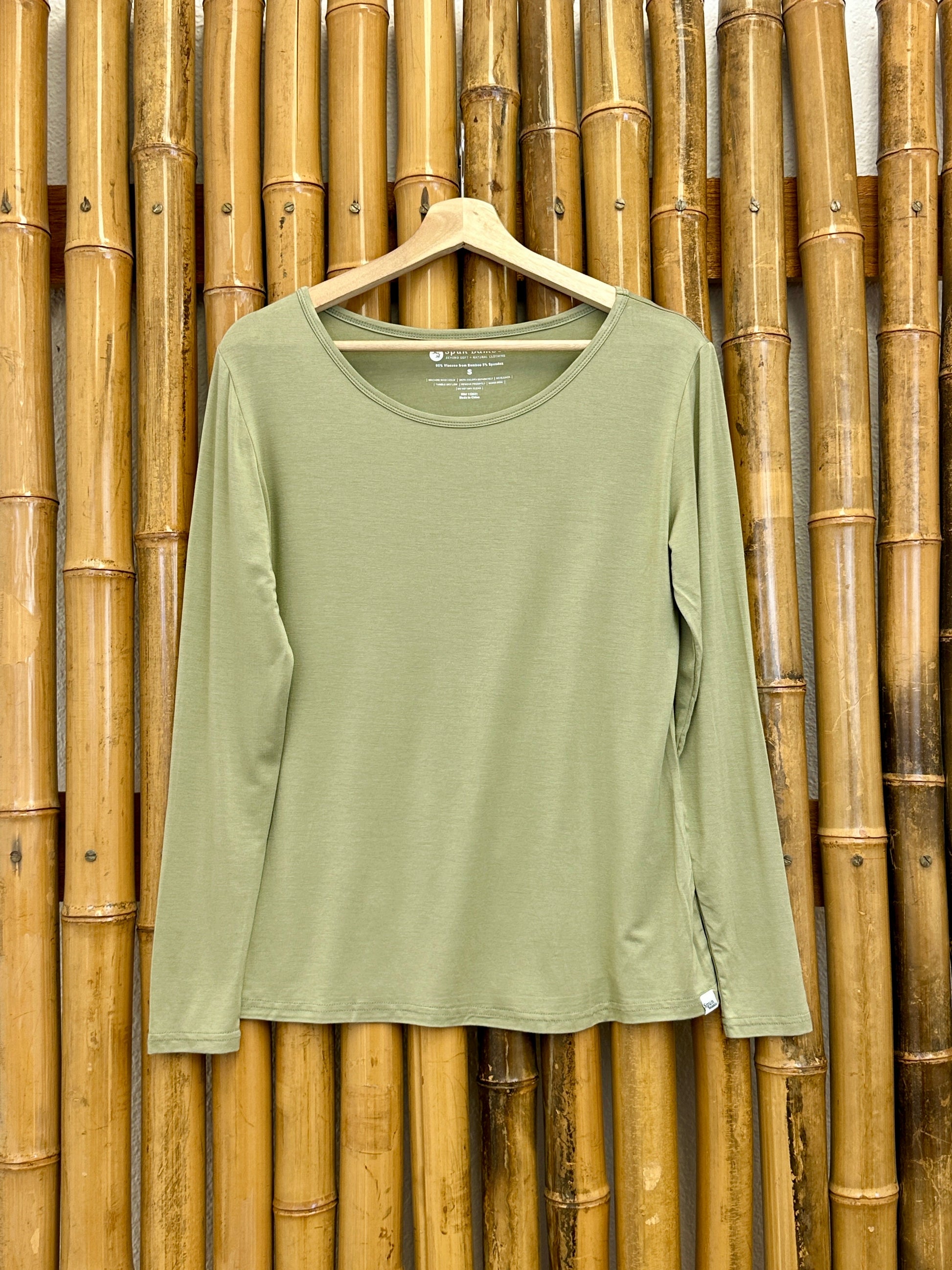 Women's Bamboo Lounge Long Sleeve T-shirt in Large view 8 - Womens Bamboo Shirts (top)