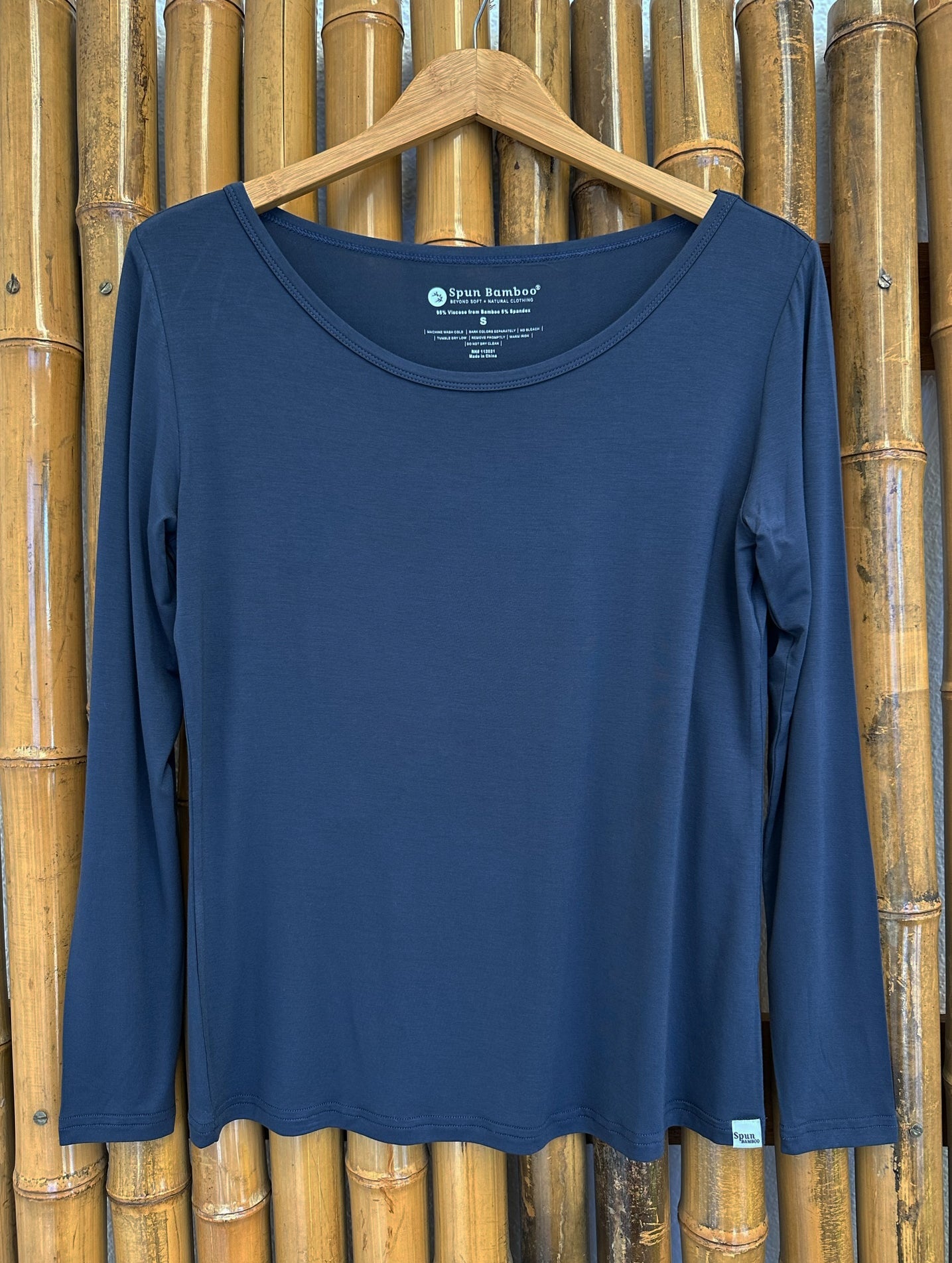 Women's Bamboo Lounge Long Sleeve T-shirt in Medium view 6 - Womens Bamboo Shirts (top)