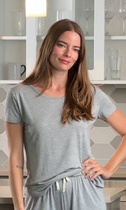Women’s Bamboo Lounge Short Sleeve T-shirt in Medium view 4 - Womens Bamboo Shirts (top)