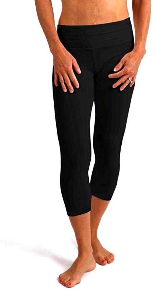Women's Bamboo Viscose/cotton Capri Style Leggings in Medium view 2 - Womens Bamboo Leggings With Pockets (bottom)