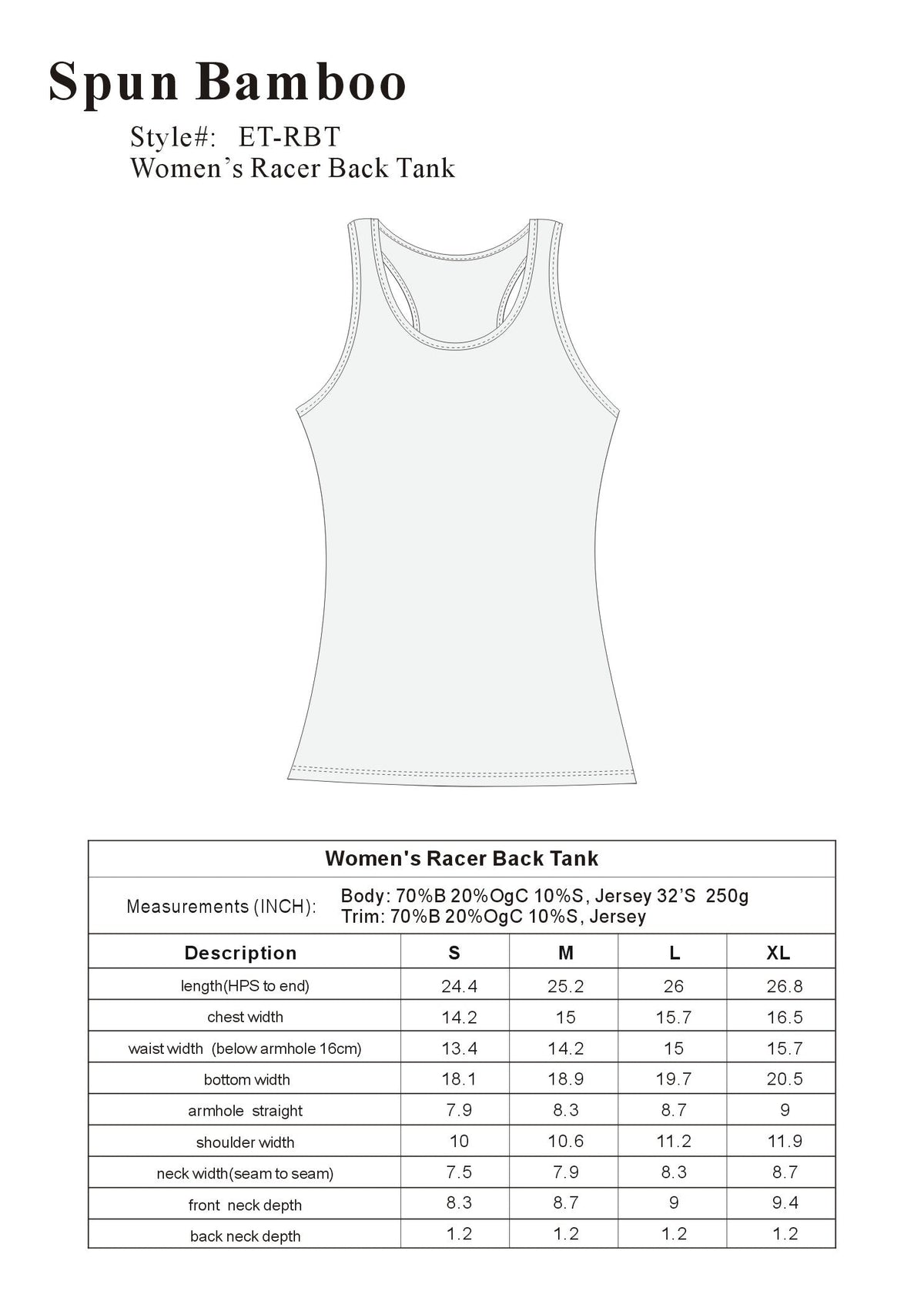 Women's Bamboo/cotton Racer Back Tank Top - MeeeShop Women's Fashion