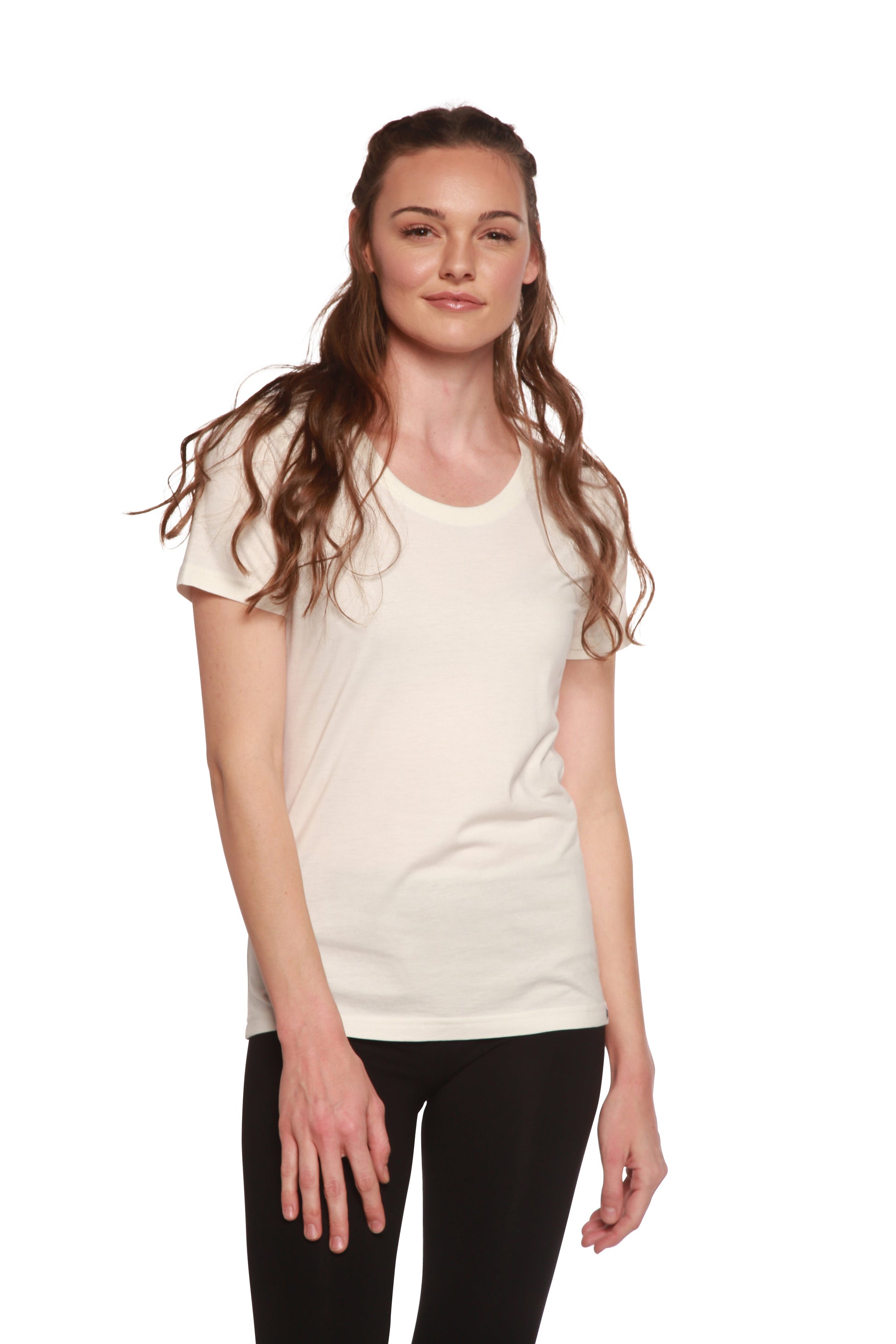 Women's Bamboo/cotton Short Sleeve Scoop Neck T-shirt in Medium view 11 - Women'S Bamboo Cotton Shirts (top)