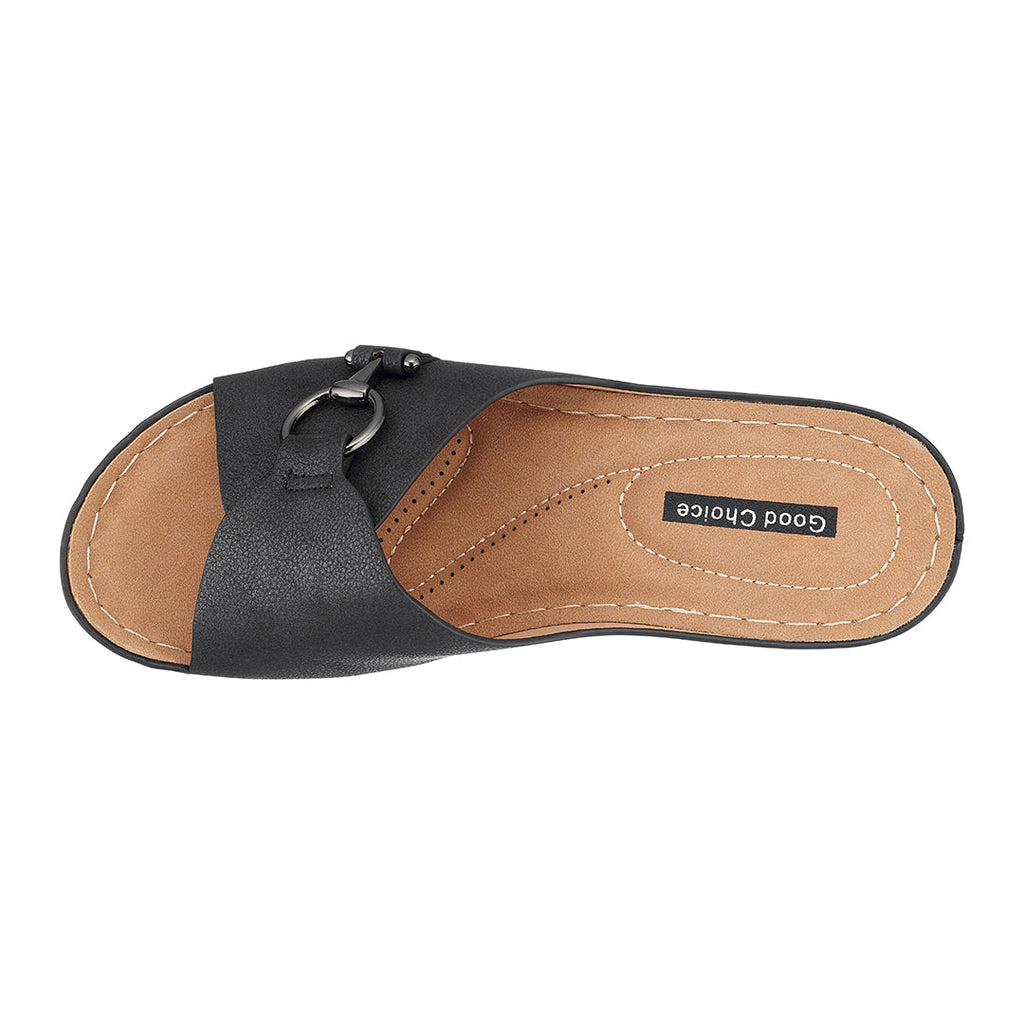 Women's Bay Black Wedge Sandals Black view 4 (shoe) - women's bay sandals, women bay sandal price in ba - shop at us.meeeshop