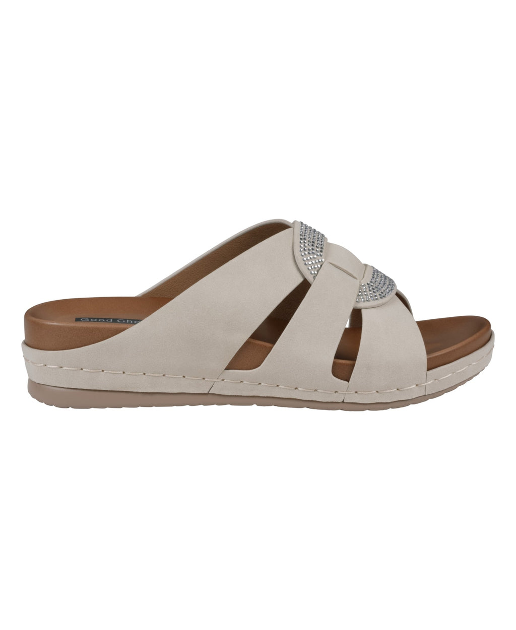 Women's Betsy Nude Embellished Comfort Sandals Nude view 2 (shoe) - women's betsy shoes, women's betsy  - shop at us.meeeshop