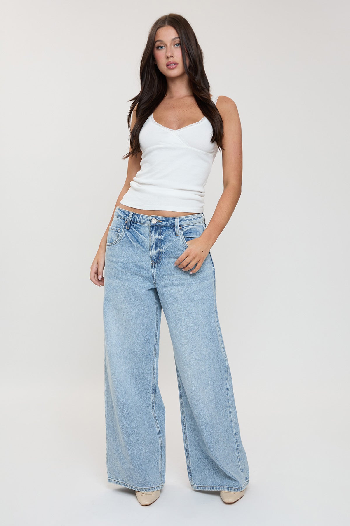 Women's Billie Baggy Wide Leg Jeans in J Faded Blue - Women'S Billie Jeans (bottom)