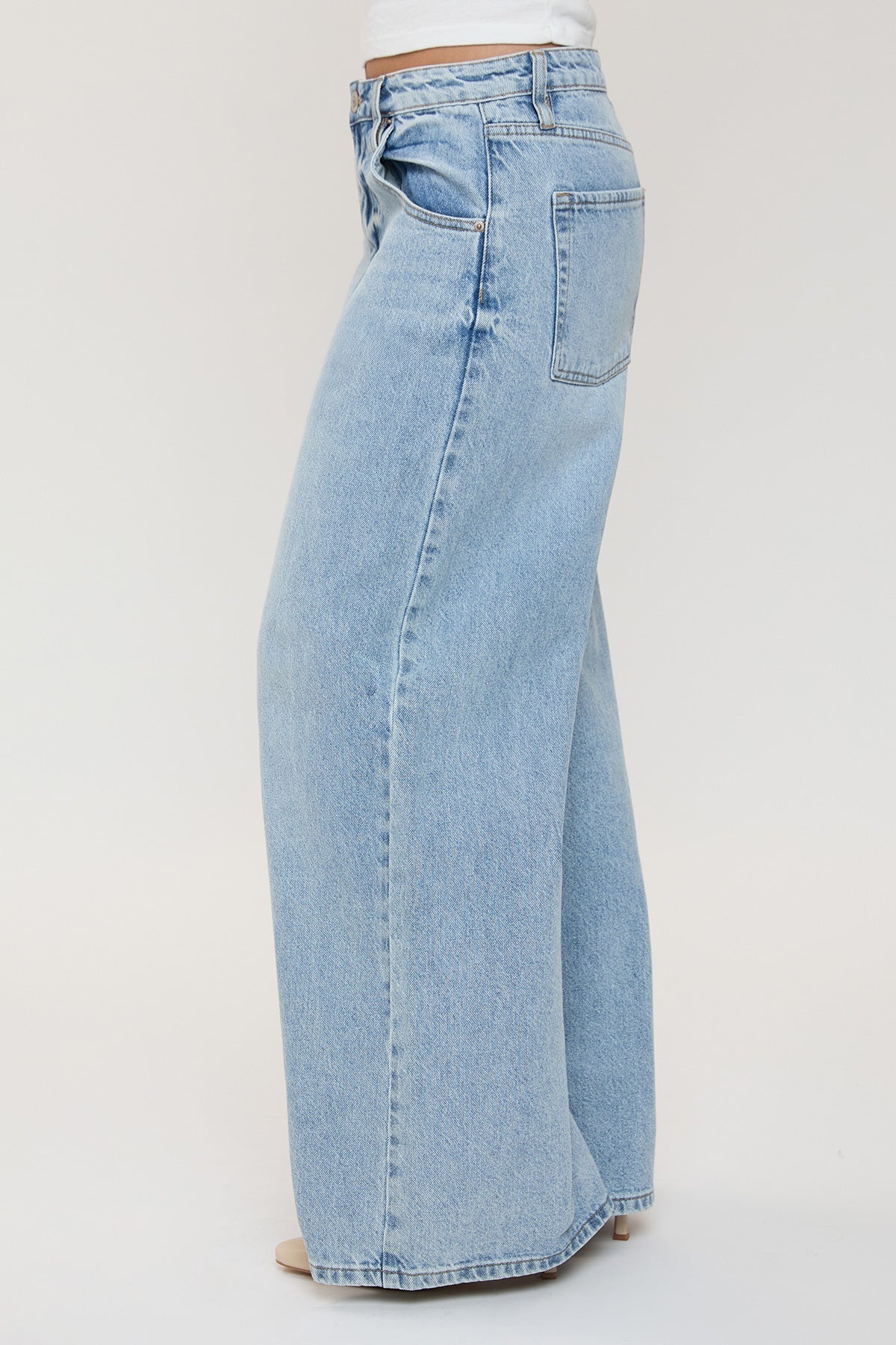Women's Billie Baggy Wide Leg Jeans in J Faded Blue view 3 - Women'S Billie Jeans (bottom)