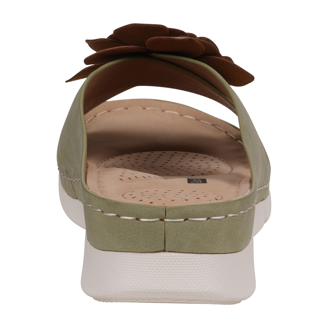 Women's Claire Green Cushioned Footbed Sandals Green view 4 (shoe) - women's claire shoes, marie claire - shop at us.meeeshop