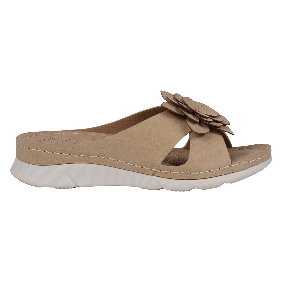 Women's Claire Tan Cushioned Footbed Sandals Tan view 2 (shoe) - women's claire shoes, marie claire wom - shop at us.meeeshop