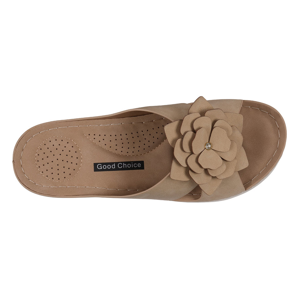 Women's Claire Tan Cushioned Footbed Sandals Tan view 3 (shoe) - women's claire shoes, marie claire wom - shop at us.meeeshop