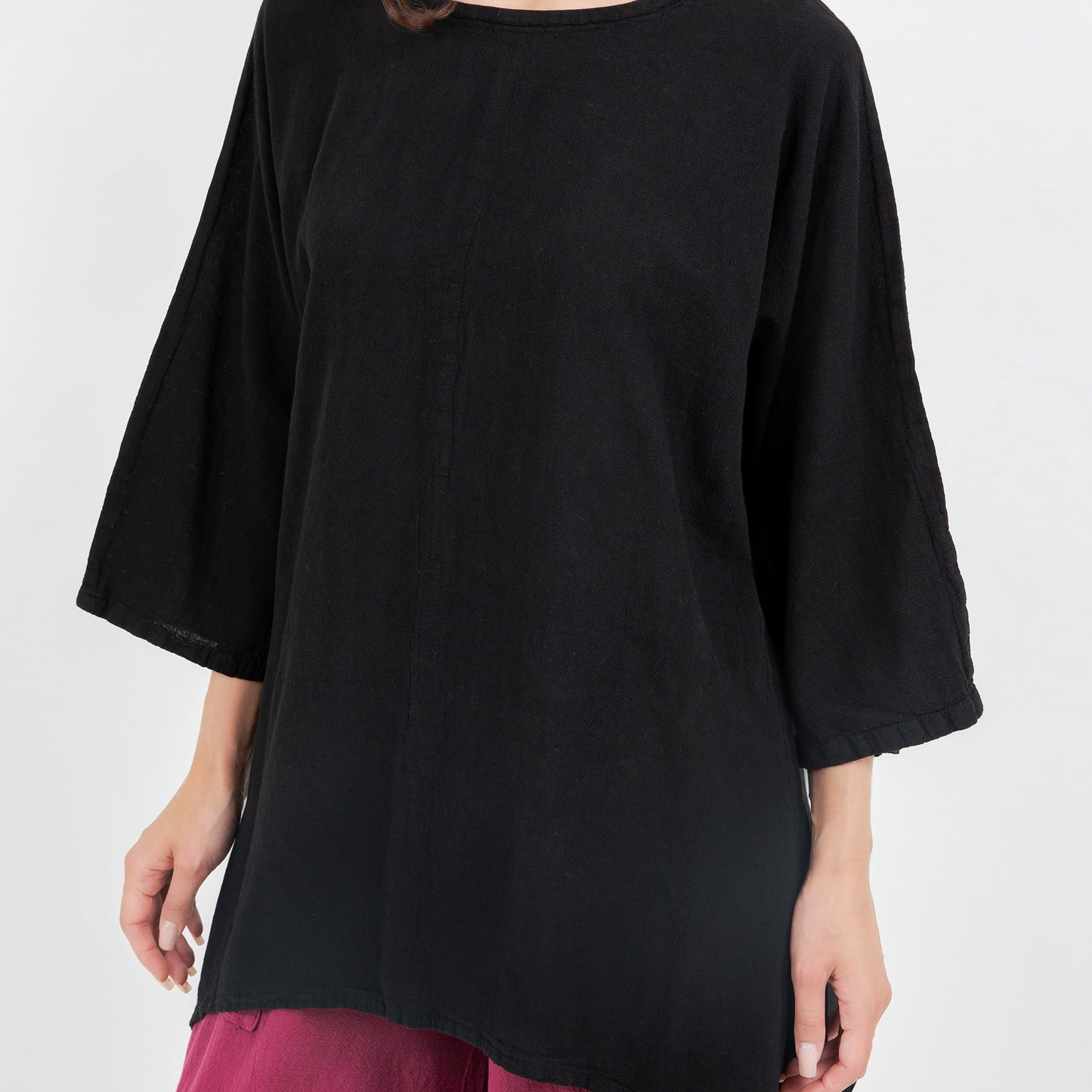 Women's Cotton Gauze Angela Top in Indigo view 6 - Womens Cotton Tops