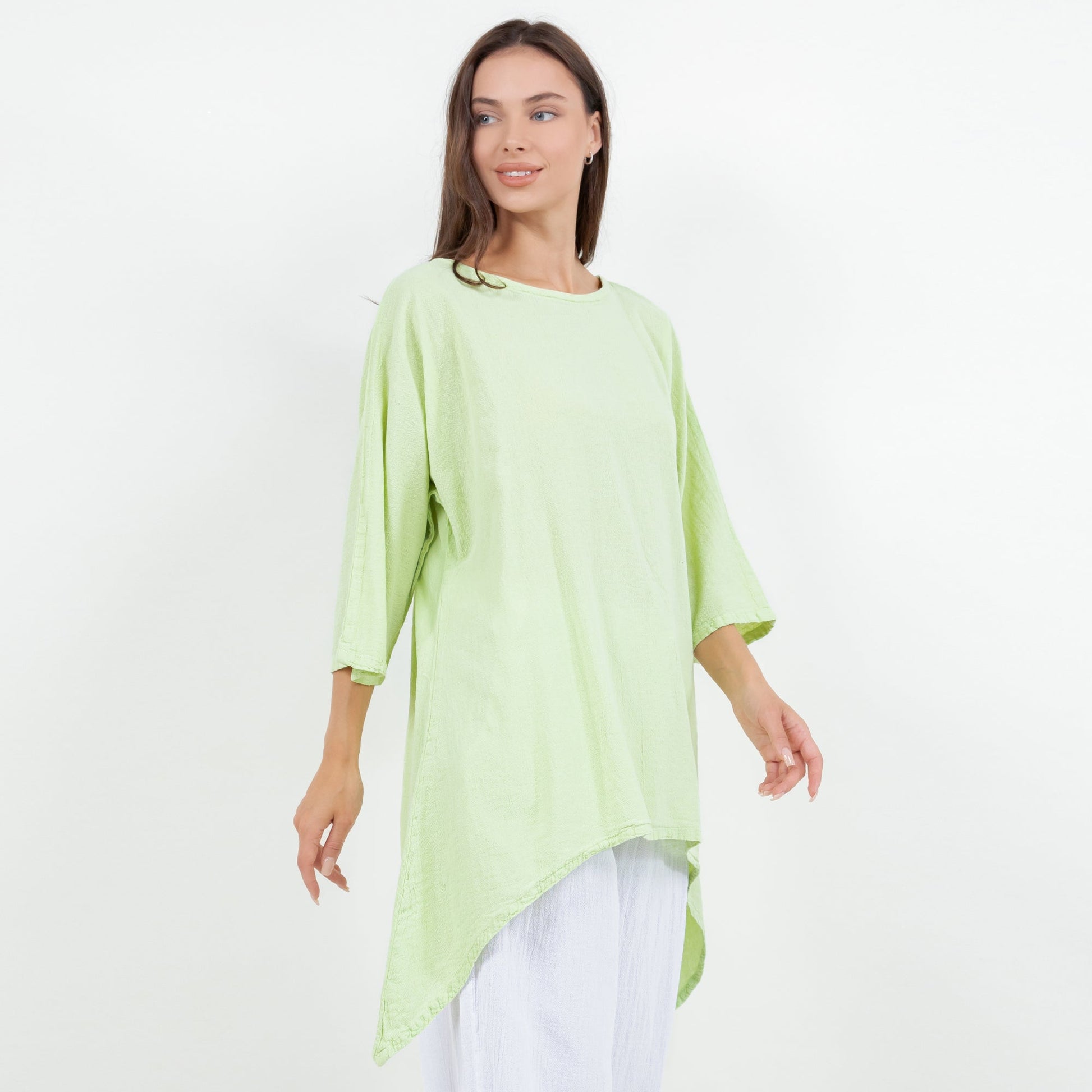 Women's Cotton Gauze Angela Top in Ivory view 9 - Womens Cotton Tops
