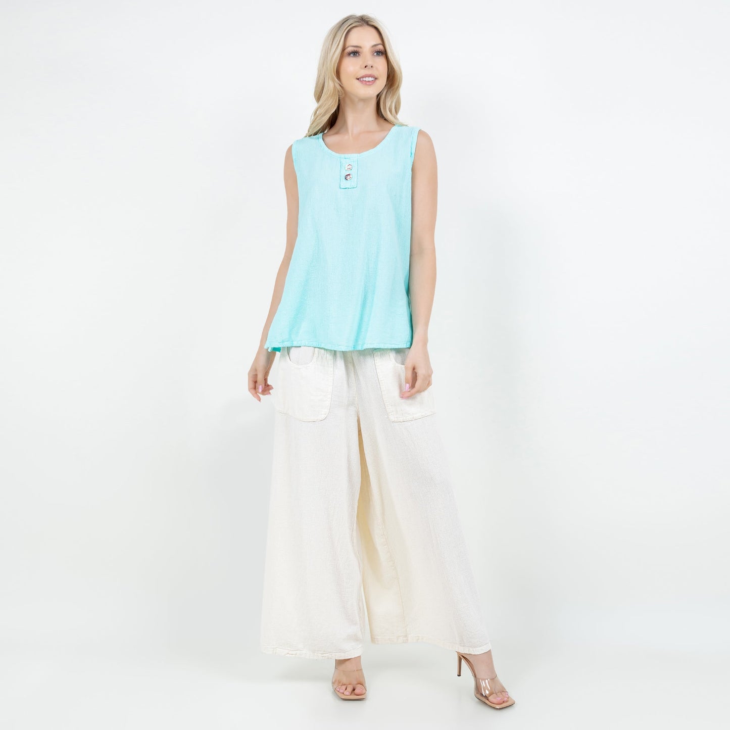 Women's Cotton Gauze Anne Top in Eggplant/ Size OSFM view 7 - Womens Cotton Tops
