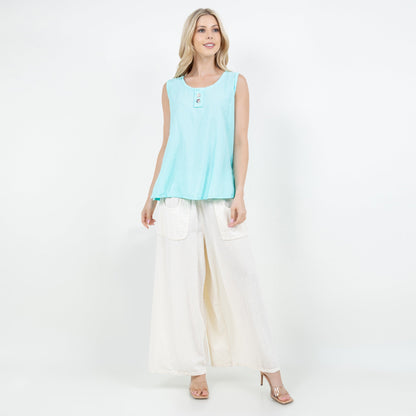 Women's Cotton Gauze Anne Top in Eggplant/ Size OSFM view 7 - Womens Cotton Tops