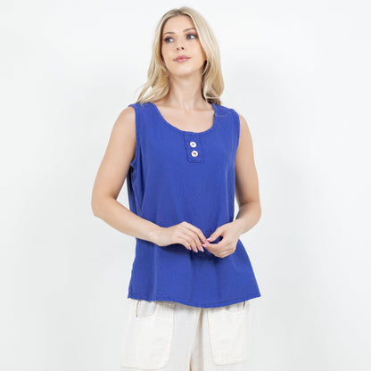 Women's Cotton Gauze Anne Top in Magenta/ Size OSFM view 14 - Womens Cotton Tops