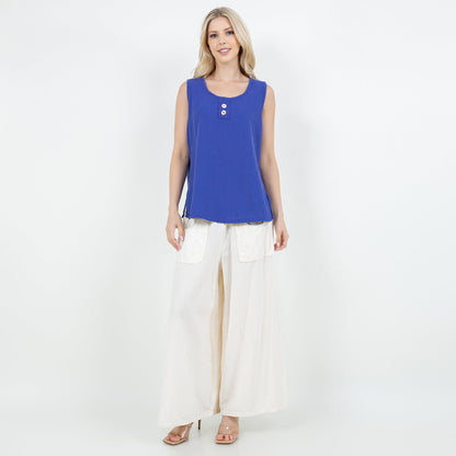 Women's Cotton Gauze Anne Top in Peach Pink/ Size OSFM view 16 - Womens Cotton Tops