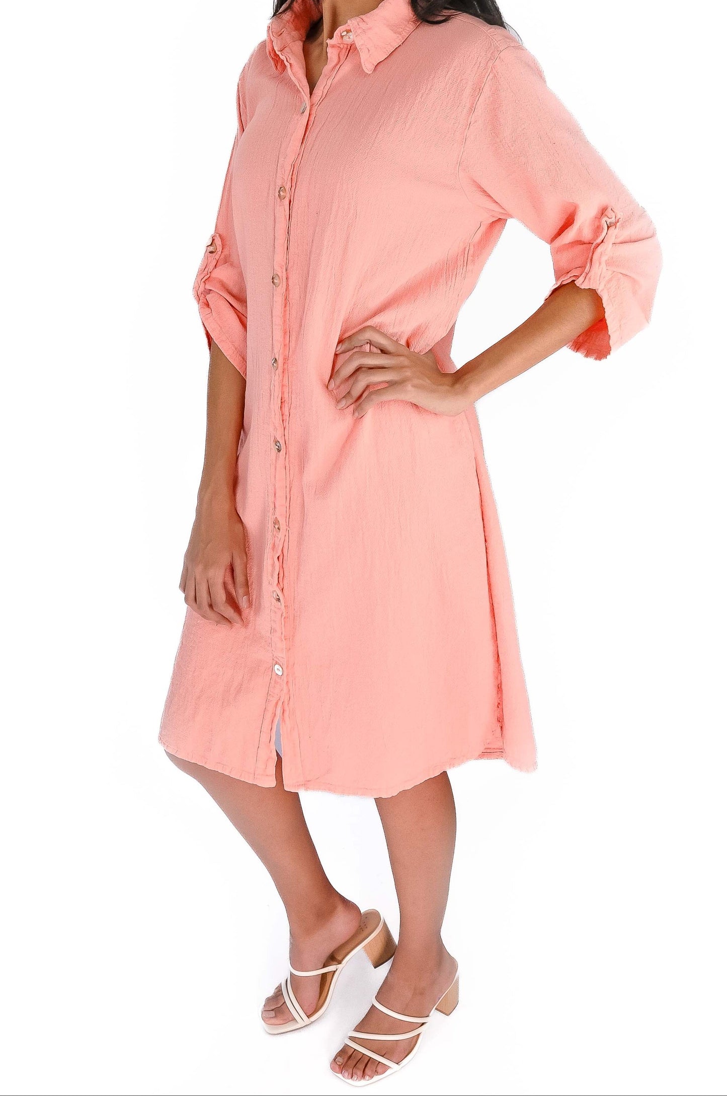 Women's Cotton Gauze Chris Tunic in White/Size OSFM view 26 - Womens Cotton Tunics (top)