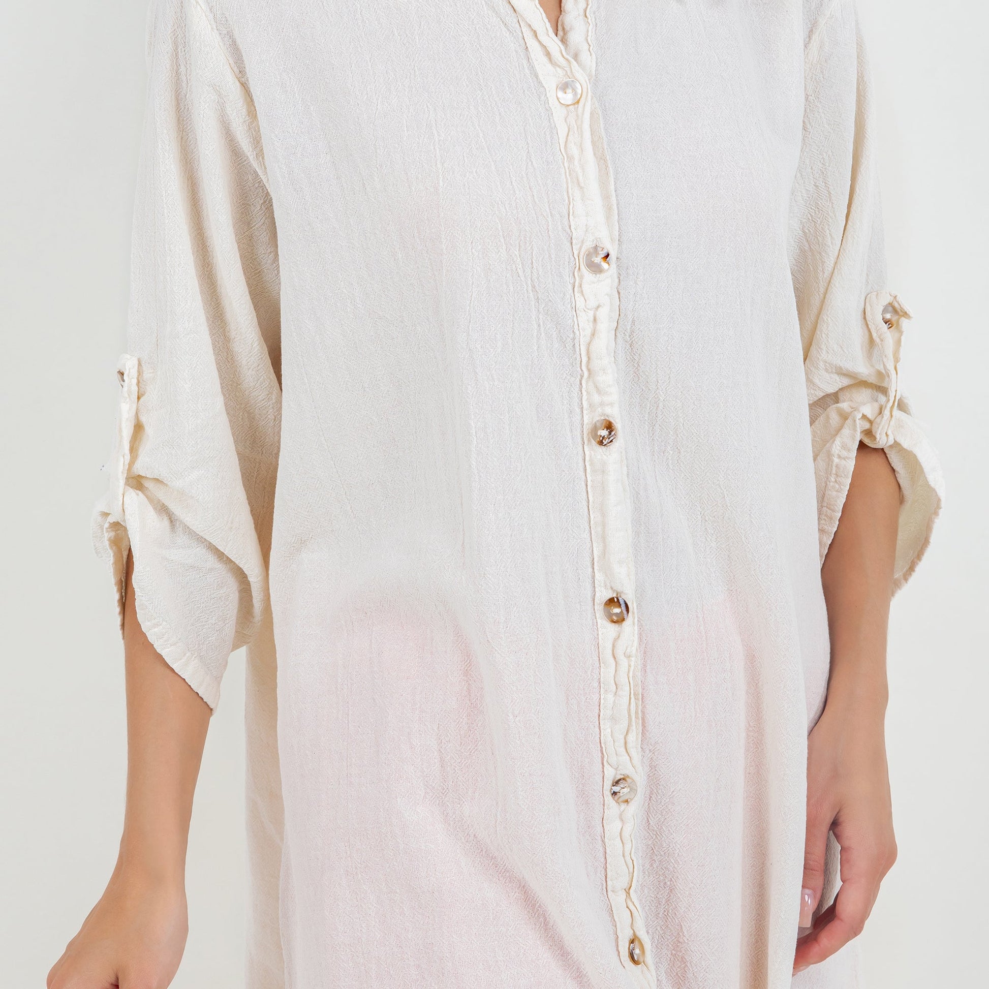 Women's Cotton Gauze Chris Tunic view 27 - Womens Cotton Tunics (top)