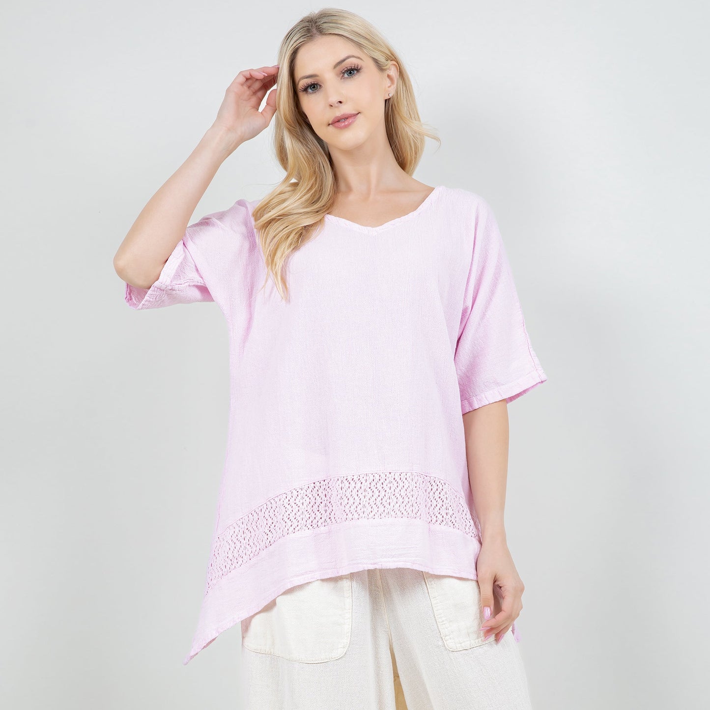 Women's Cotton Gauze Cynthia Top in Acacia/ Size OSFM - Womens Cotton Tops
