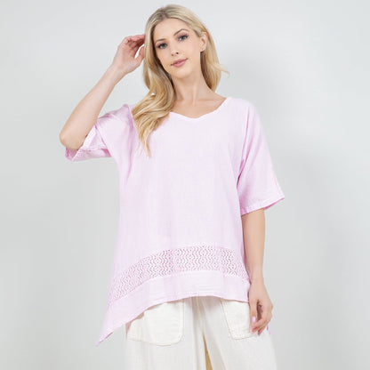 Women's Cotton Gauze Cynthia Top in Acacia/ Size OSFM - Womens Cotton Tops