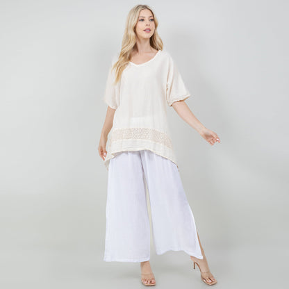 Women's Cotton Gauze Cynthia Top in Lime Frost/ Size OSFM view 13 - Womens Cotton Tops