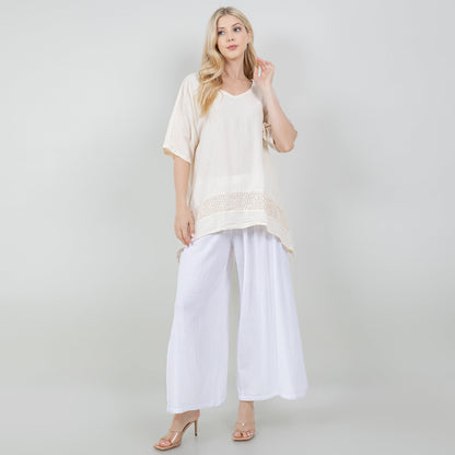 Women's Cotton Gauze Cynthia Top in Peacock/ Size OSFM view 17 - Womens Cotton Tops