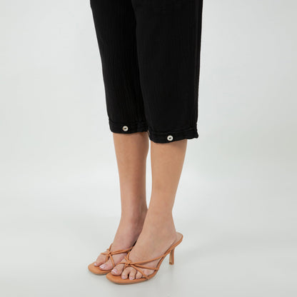 Women's Cotton Gauze Nydia Capri with Pockets in 0 (XS/S) view 3 - Womens Cotton Pocket Tee (bottom)