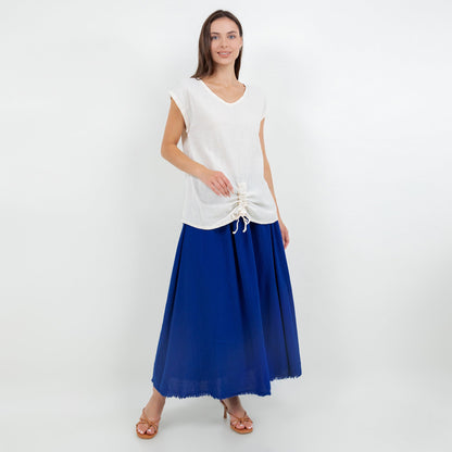 Women's Cotton Gauze One Size Camie Top in Lime Frost view 13 - Womens Cotton Tops