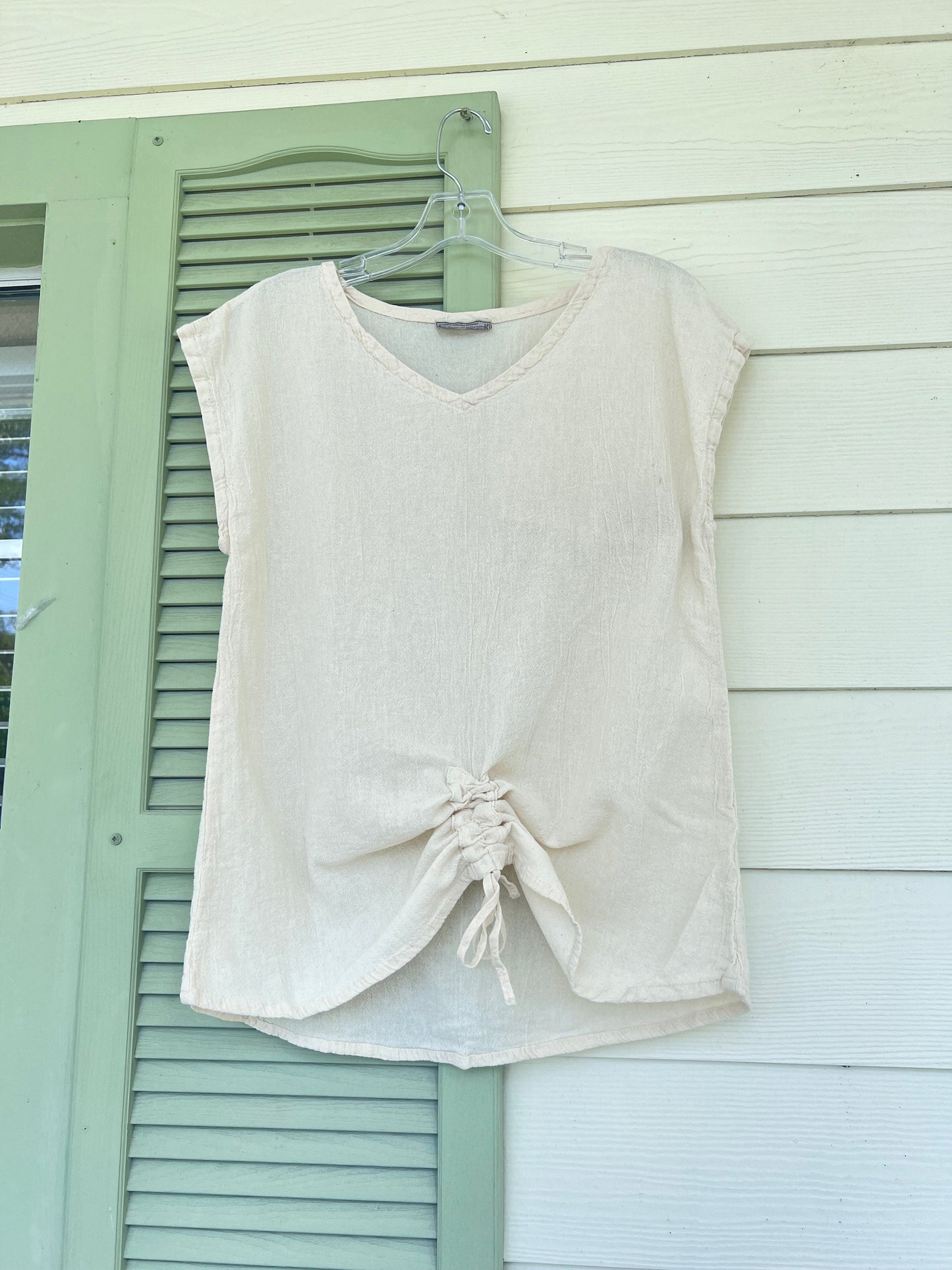 Women's Cotton Gauze One Size Camie Top in Sahara view 19 - Womens Cotton Tops