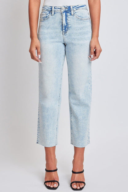 Women's Cropped Straight Jeans in J Faded Blue view 4 - Womens Cropped Jeans Petite (bottom)