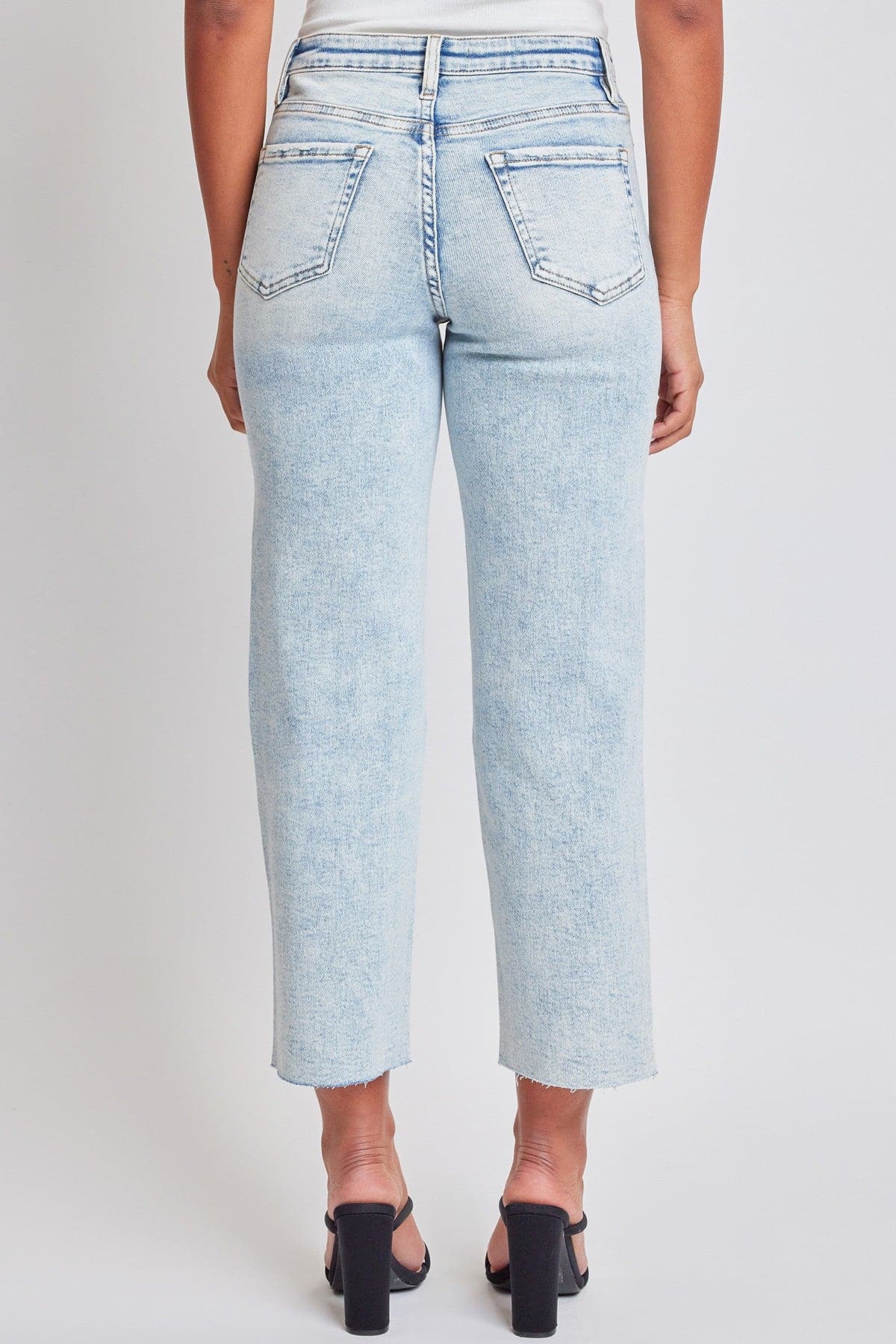 Women's Cropped Straight Jeans in J Faded Blue view 6 - Womens Cropped Jeans Petite (bottom)