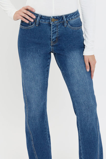Women's Curve Seam Flare Jeans in S Midnight Sky Blue view 11 - Women'S Curve Jeans Brand (bottom)
