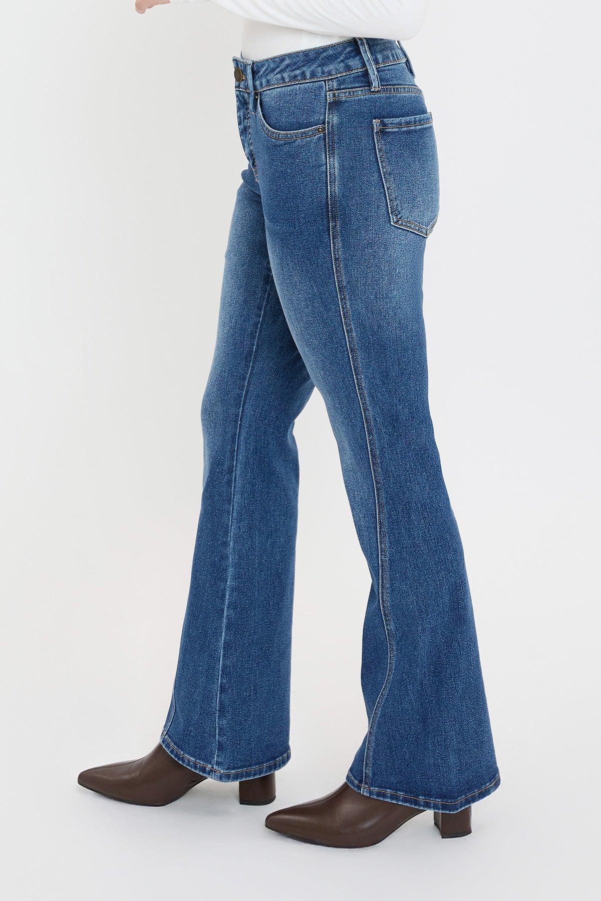 Women's Curve Seam Flare Jeans in S Midnight Sky Blue view 12 - Women'S Curve Jeans Brand (bottom)