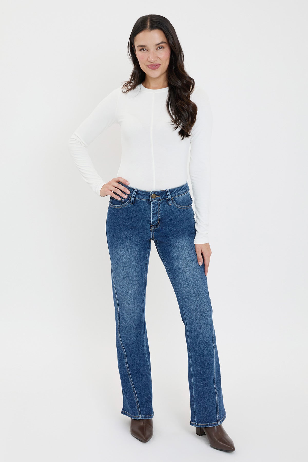 Women's Curve Seam Flare Jeans view 14 - Women'S Curve Jeans Brand (bottom)